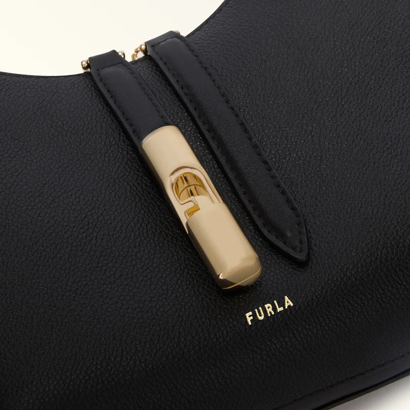 Furla Black Goccia Shoulder Bag Nero Small for Women | Best Price UAE